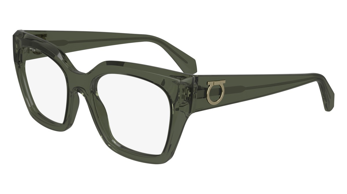 Eyeglasses Salvatore Ferragamo SF2983 (320) color transparent khaki shape rectangle lenses demo