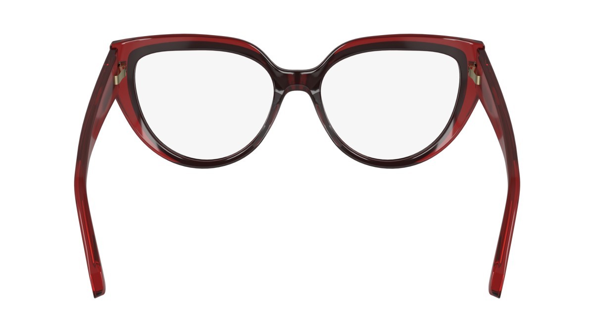 Brillen Salvatore Ferragamo SF2984 (613) farbe transparent red/red form cat-eye gläser demo