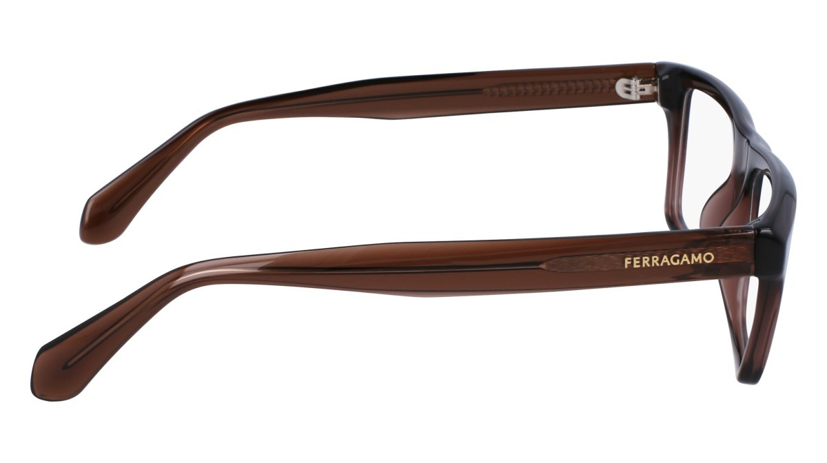 Brillen Salvatore Ferragamo SF2988 (232) farbe transparent brown form rechteckig gläser demo