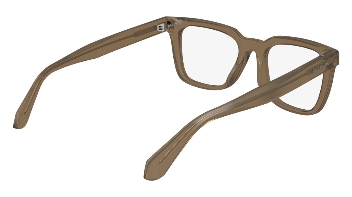 Brillen Salvatore Ferragamo SF2990 (213) farbe transparent light brown form rechteckig gläser demo