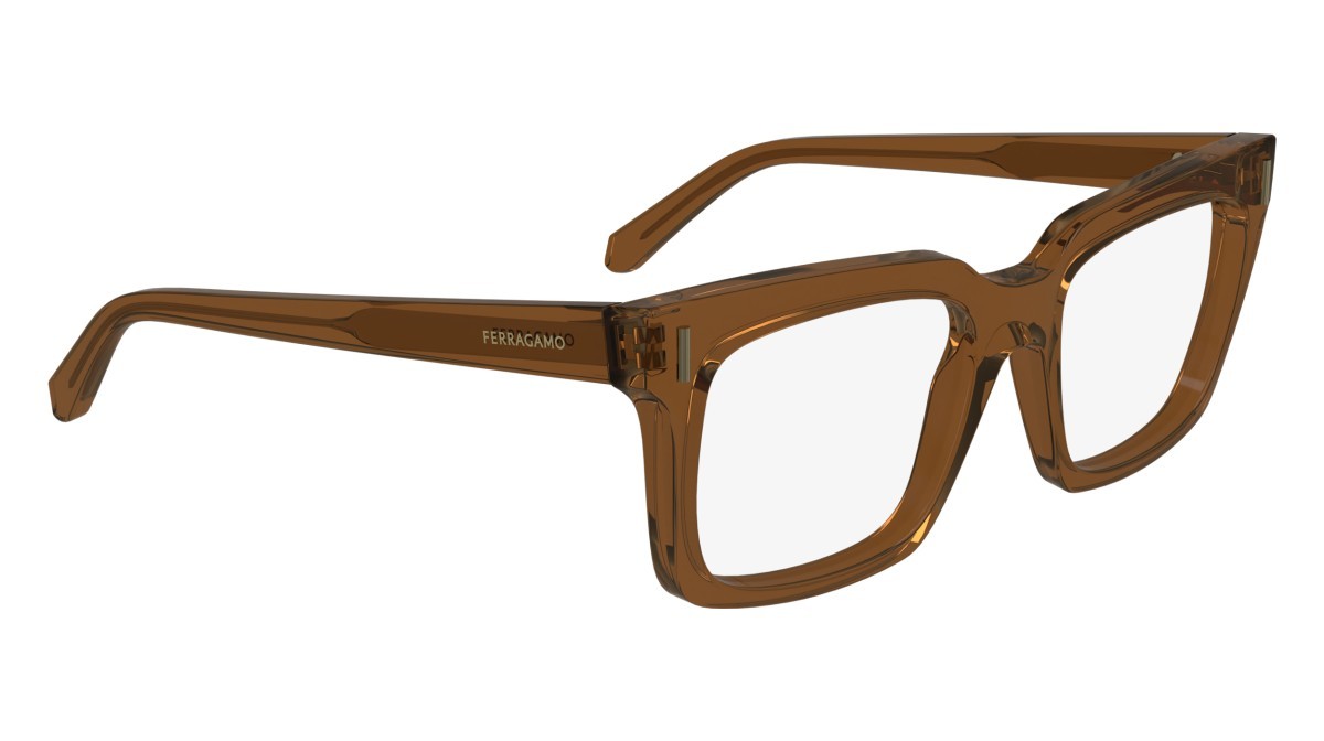 Brillen Salvatore Ferragamo SF2993 (232) farbe transparent brown form rechteckig gläser demo