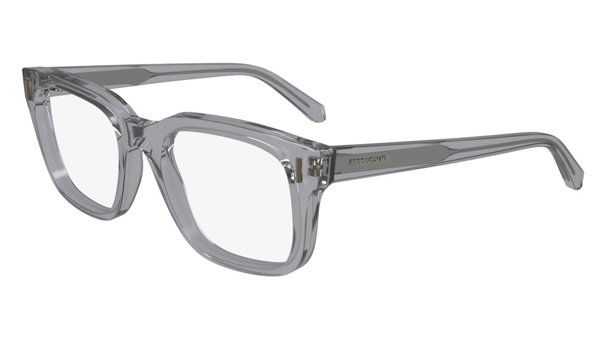 Brillen Salvatore Ferragamo SF2996 (050) farbe light crystal grey form rechteckig gläser demo