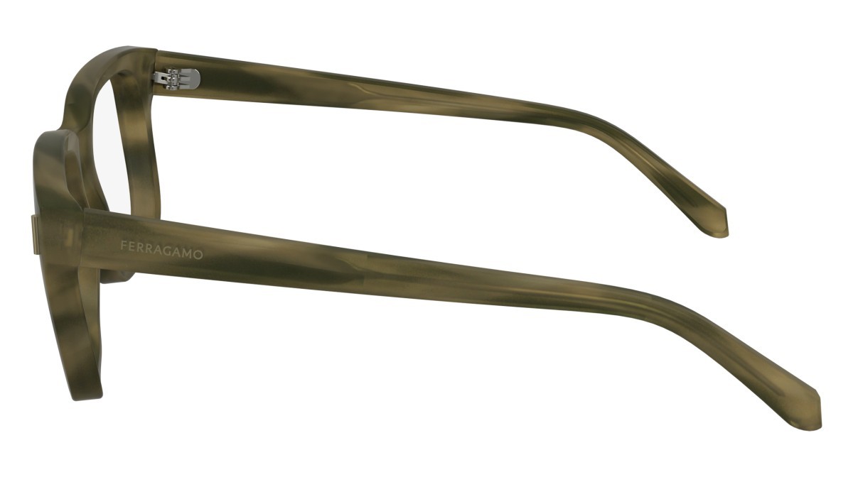 Brillen Salvatore Ferragamo SF2996 (319) farbe striped khaki form rechteckig gläser demo