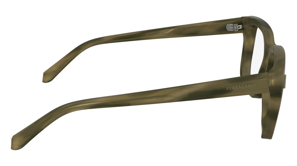 Brillen Salvatore Ferragamo SF2996 (319) farbe striped khaki form rechteckig gläser demo