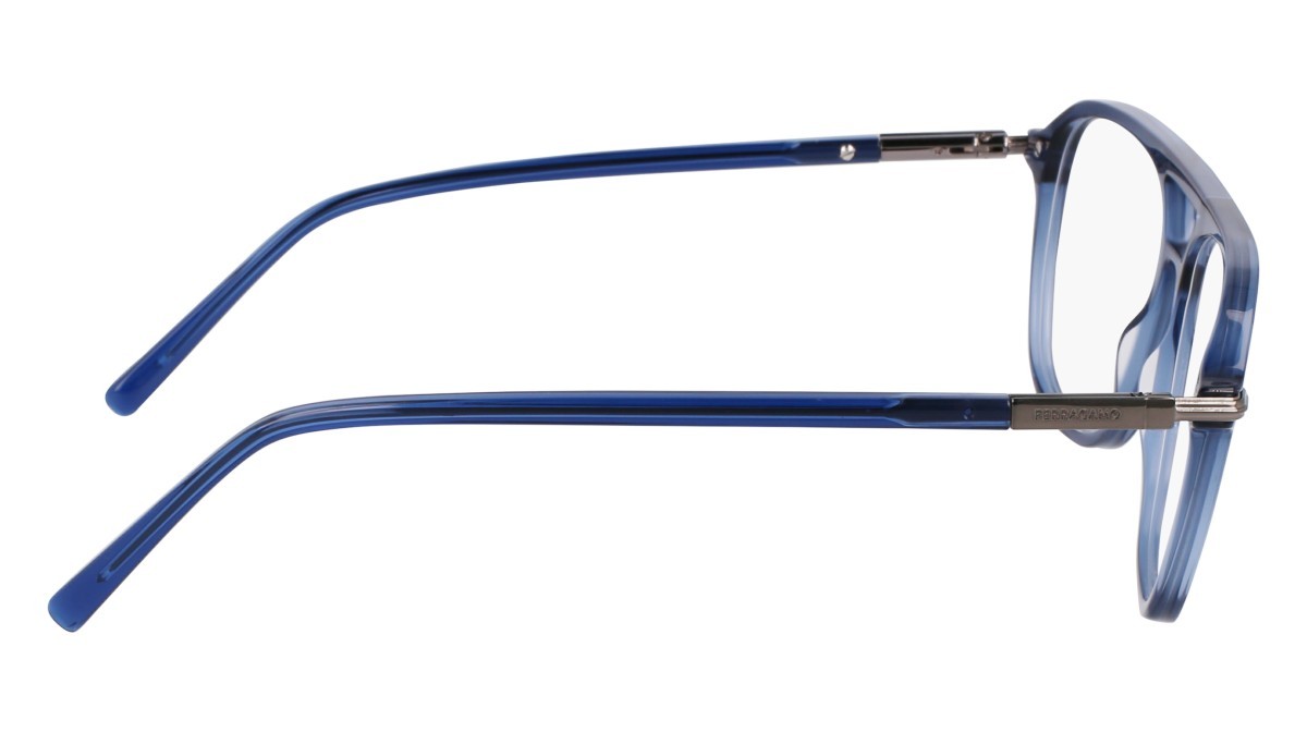 Occhiali da vista Salvatore Ferragamo SF3006 (432) colore transparent blue forma navigator lenti transparent brown