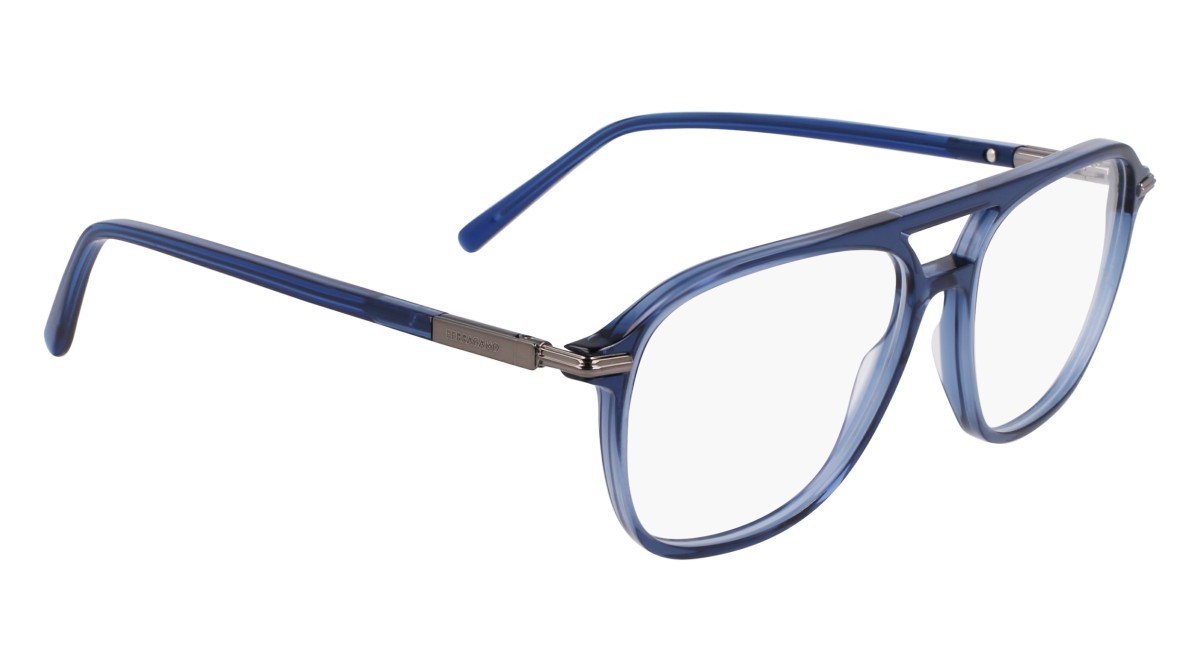 Occhiali da vista Salvatore Ferragamo SF3006 (432) colore transparent blue forma navigator lenti transparent brown