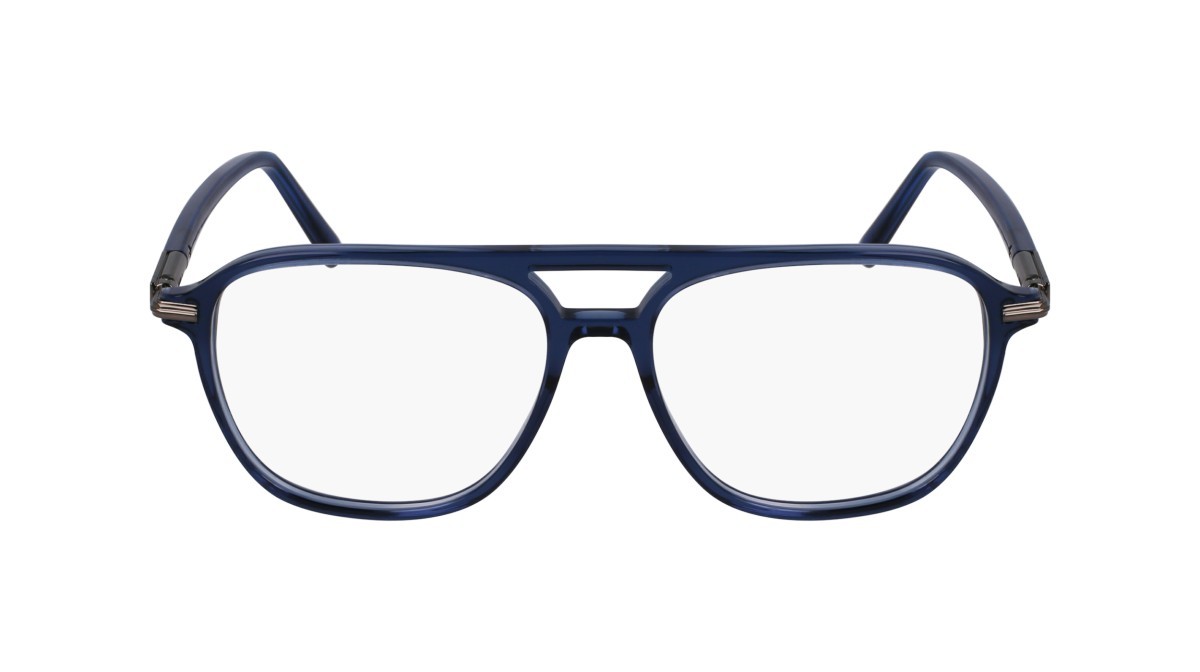 Occhiali da vista Salvatore Ferragamo SF3006 (432) colore transparent blue forma navigator lenti transparent brown