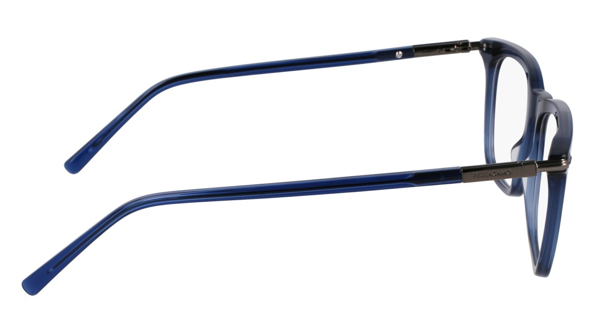 Eyeglasses Salvatore Ferragamo SF3007 (432) color transparent blue shape rectangle lenses transparent blue