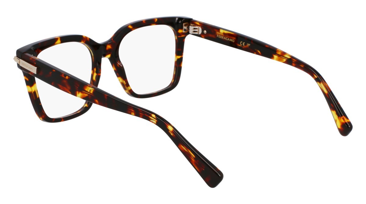 Eyeglasses Salvatore Ferragamo SF3009 (242) color dark tortoise shape rectangle lenses color 2