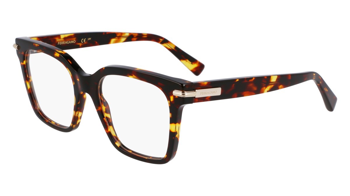 Eyeglasses Salvatore Ferragamo SF3009 (242) color dark tortoise shape rectangle lenses color 2
