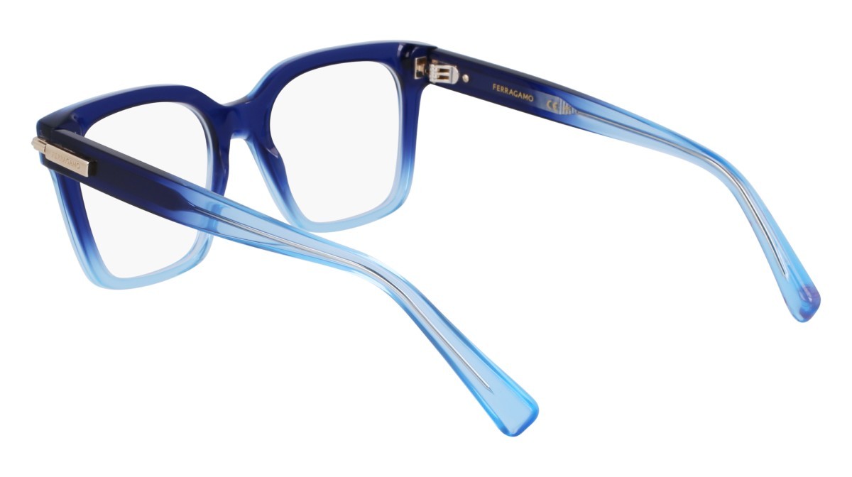 Eyeglasses Salvatore Ferragamo SF3009 (415) color gradient transparent dark blue shape rectangle lenses color 4