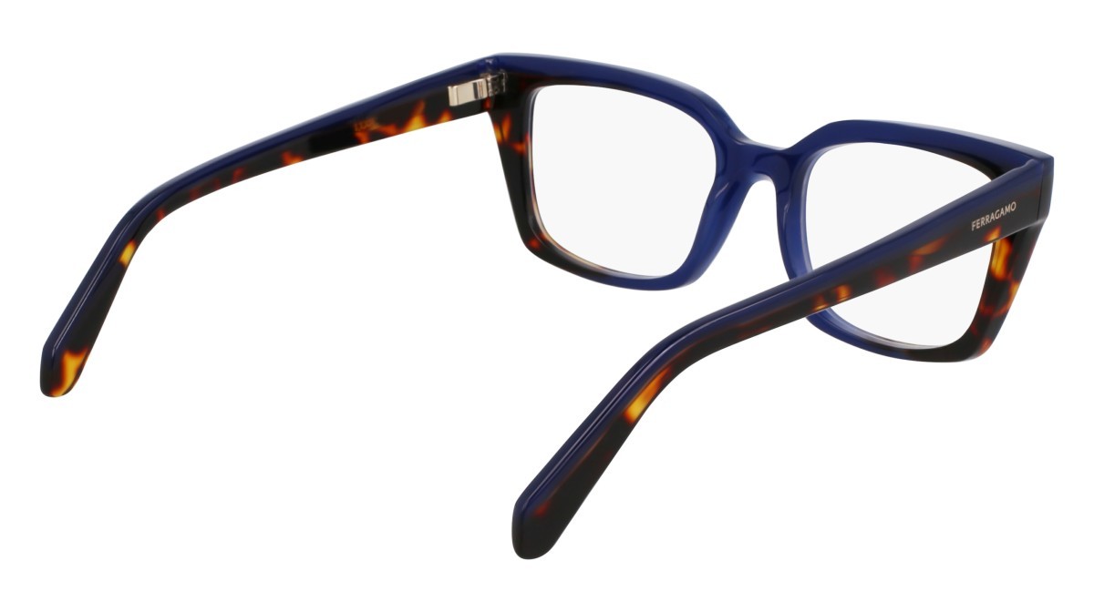 Eyeglasses Salvatore Ferragamo SF3010 (424) color opaline blue/dark tortoise shape rectangle lenses color 3