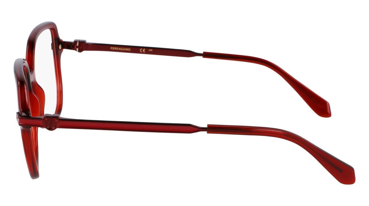 Eyeglasses Salvatore Ferragamo SF3012 (224) color transparent rust shape rectangle lenses color 4
