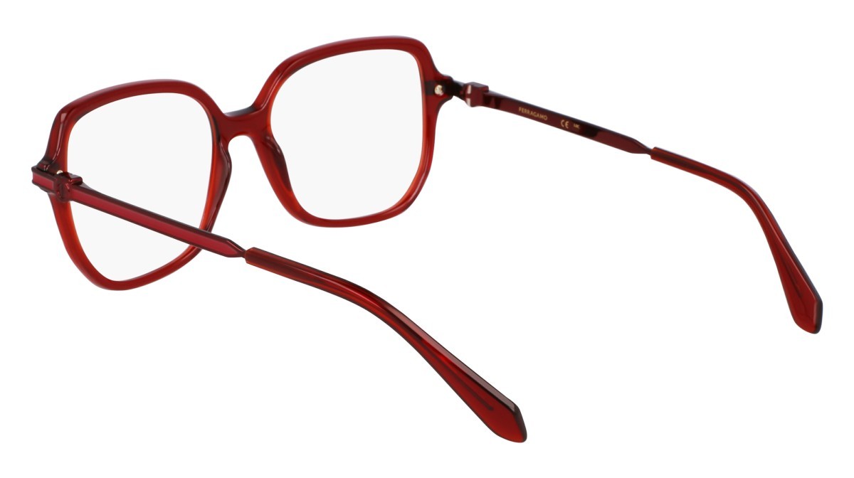 Eyeglasses Salvatore Ferragamo SF3012 (224) color transparent rust shape rectangle lenses color 4