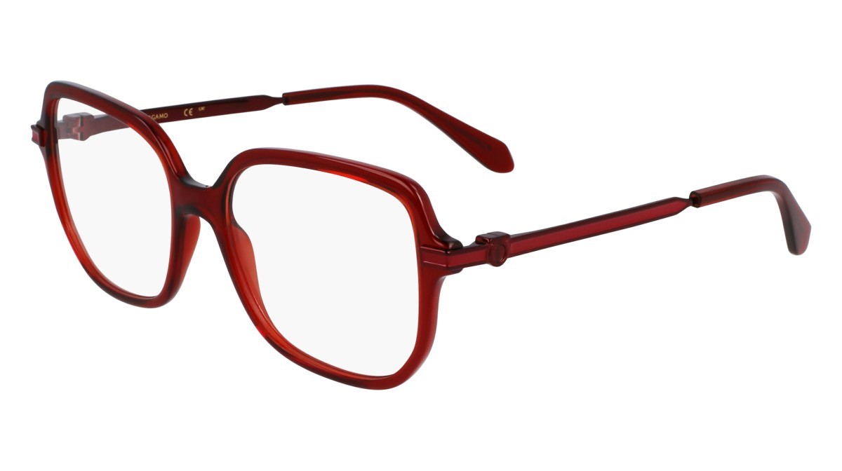 Eyeglasses Salvatore Ferragamo SF3012 (224) color transparent rust shape rectangle lenses color 4