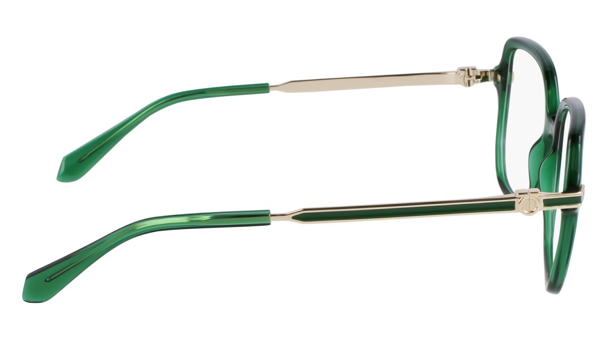 Eyeglasses Salvatore Ferragamo SF3012 (317) color transparent green shape rectangle lenses color 3