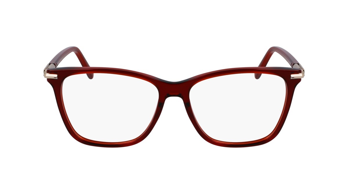 Eyeglasses Salvatore Ferragamo SF3013 (616) color transparent red shape rectangle 