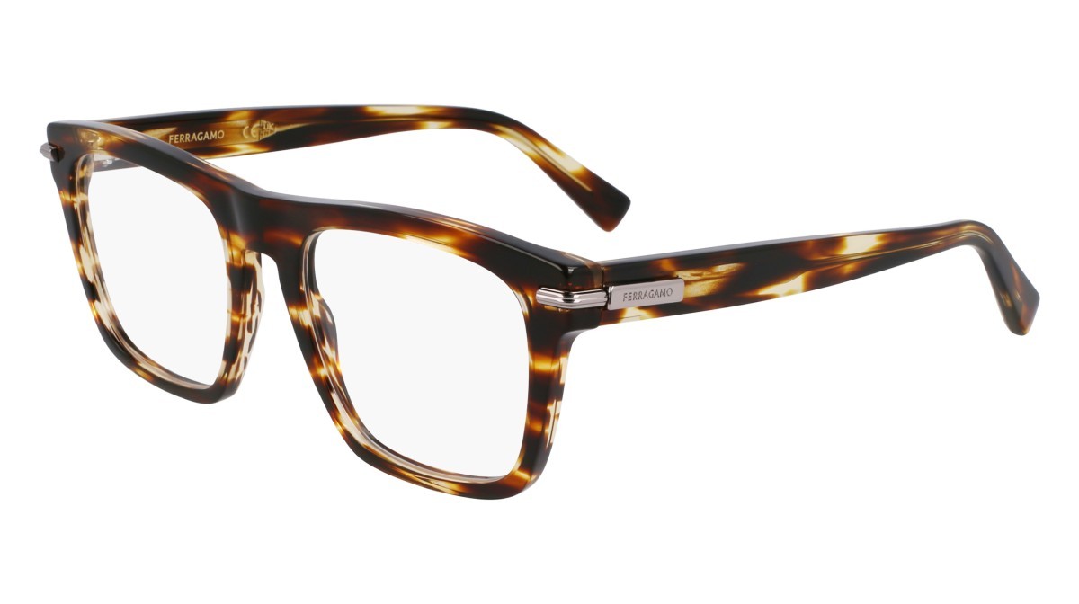 Brillen Salvatore Ferragamo SF3015 (216) farbe striped brown form navigator 