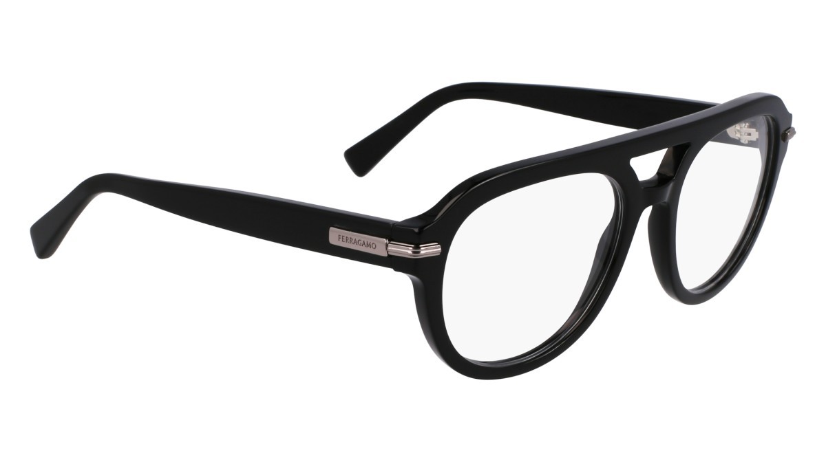 Brillen Salvatore Ferragamo SF3016 (001) farbe black form aviator gläser color 1