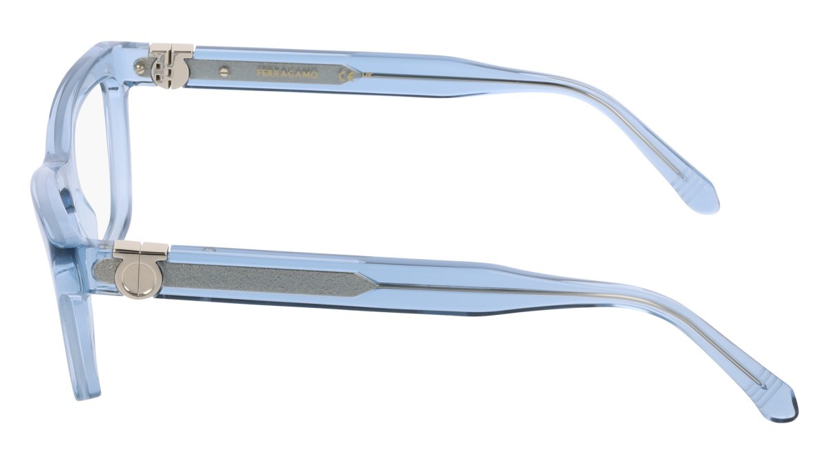 Brillen Salvatore Ferragamo SF3021 (450) farbe transparent azure form schmetterling gläser colore - 5