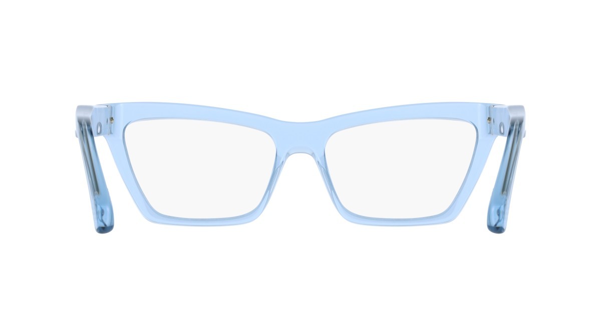 Brillen Salvatore Ferragamo SF3021 (450) farbe transparent azure form schmetterling gläser colore - 5