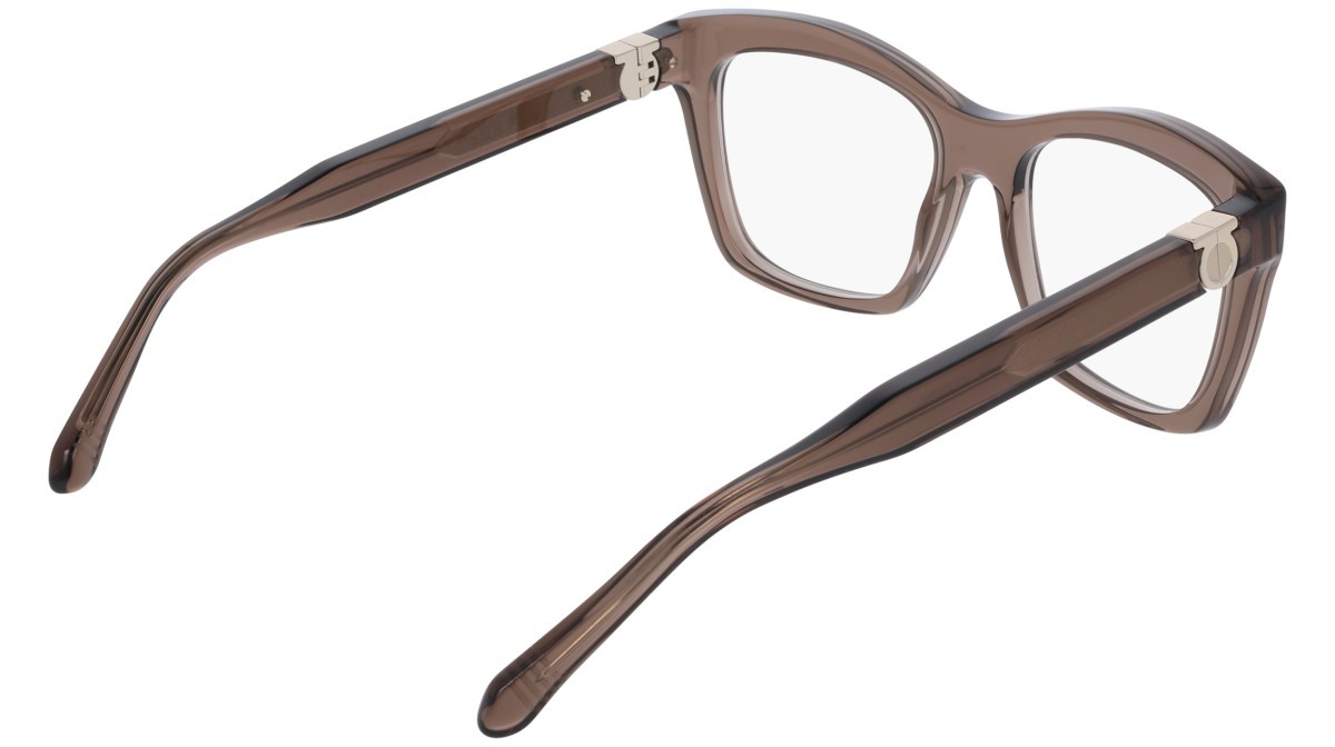 Eyeglasses Salvatore Ferragamo SF3022 (232) color transparent brown shape rectangle lenses colore - 2