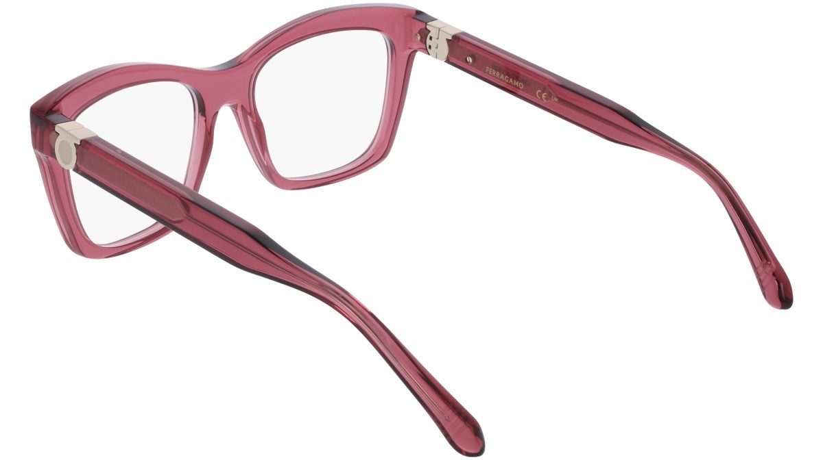 Brillen Salvatore Ferragamo SF3022 (655) farbe transparent wine form rechteckig gläser colore - 3