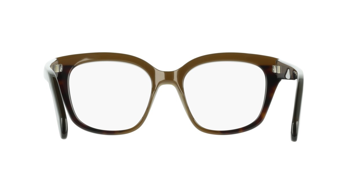 Eyeglasses Salvatore Ferragamo SF3023 (338) color opaline khaki/dark tortoise shape rectangle lenses colore - 2