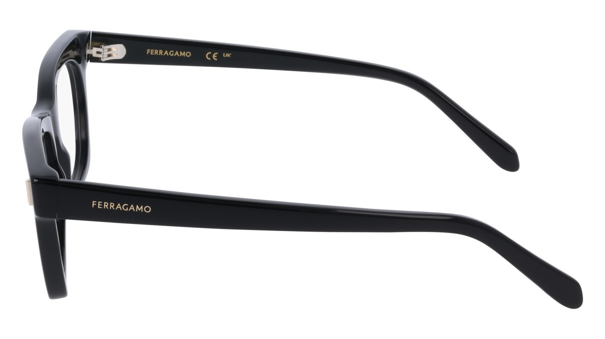 Eyeglasses Salvatore Ferragamo SF3025 (001) color black shape rectangle lenses colore - 1