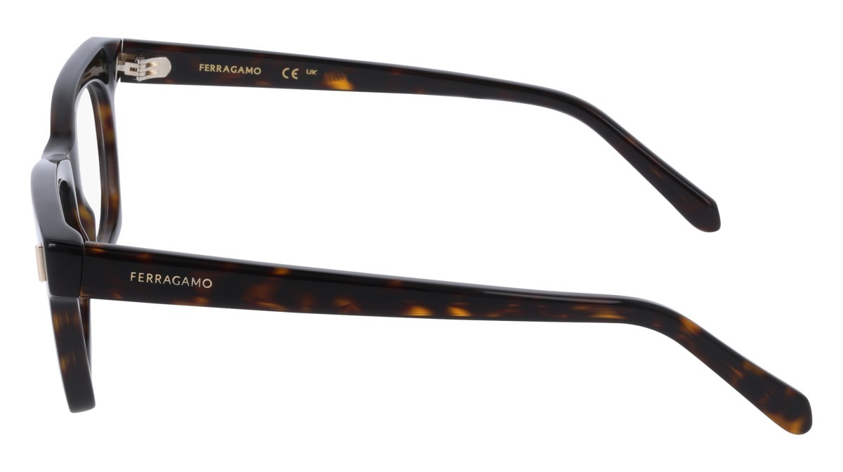 Eyeglasses Salvatore Ferragamo SF3025 (242) color dark tortoise shape rectangle lenses colore - 2