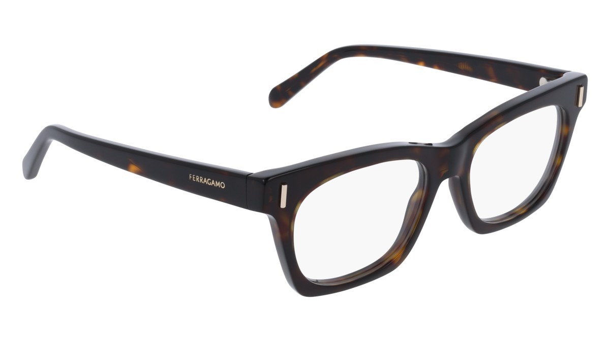Eyeglasses Salvatore Ferragamo SF3025 (242) color dark tortoise shape rectangle lenses colore - 2