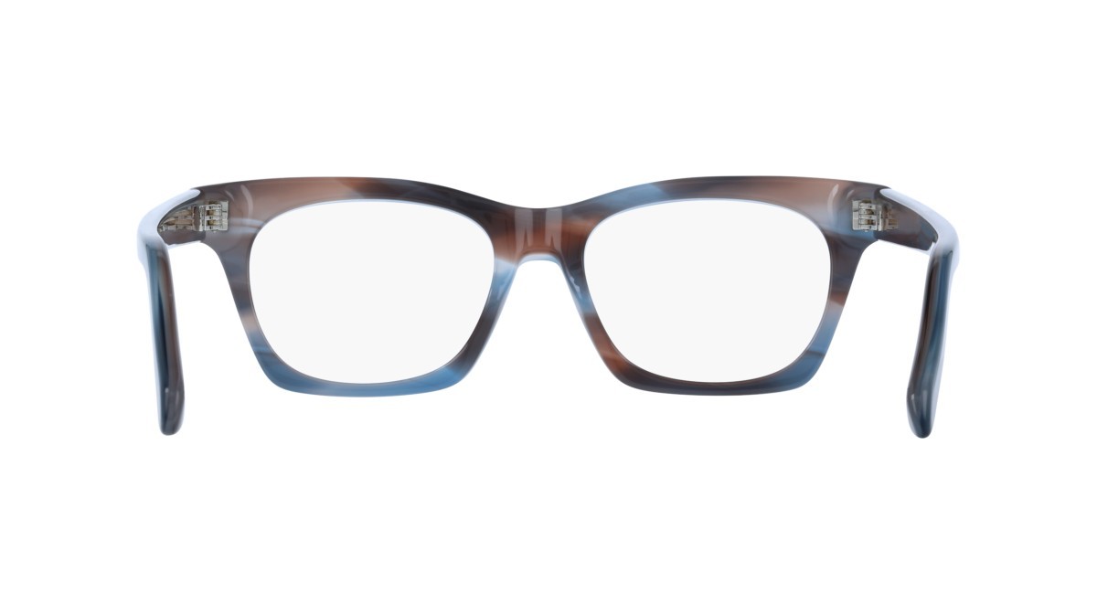 Eyeglasses Salvatore Ferragamo SF3025 (314) color striped sand blue shape rectangle lenses colore - 3