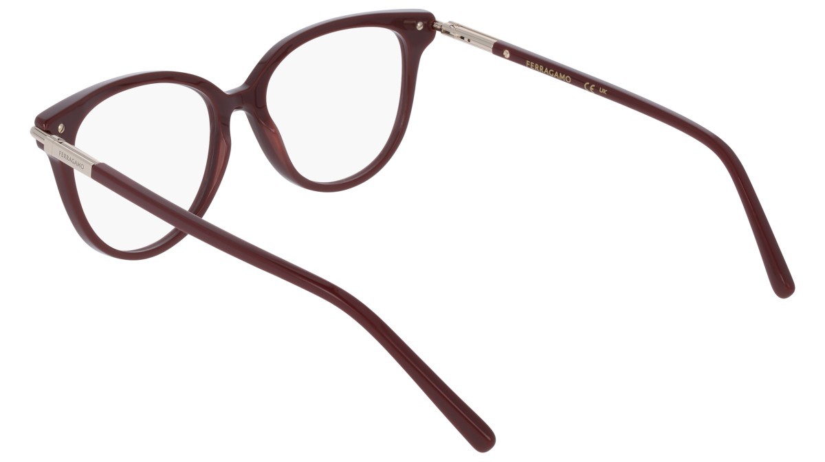 Eyeglasses Salvatore Ferragamo SF3026 (606) color burgundy shape butterfly 