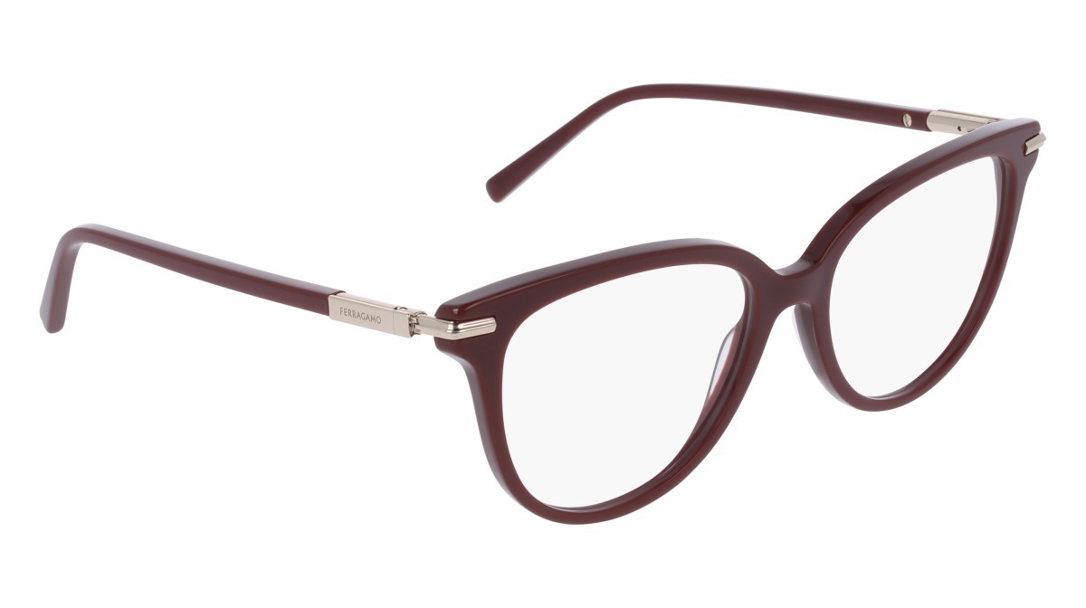 Eyeglasses Salvatore Ferragamo SF3026 (606) color burgundy shape butterfly 