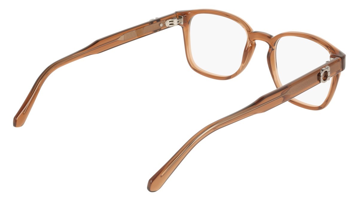 Eyeglasses Salvatore Ferragamo SF3027E (232) color transparent brown shape pantos lenses colore - 2