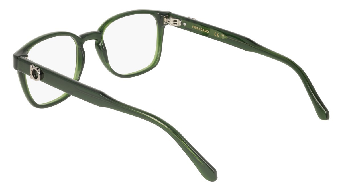 Brillen Salvatore Ferragamo SF3027E (317) farbe transparent green form pantos gläser colore - 4