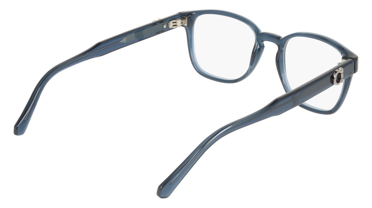 Eyeglasses Salvatore Ferragamo SF3027E (432) color transparent blue shape pantos lenses colore - 3