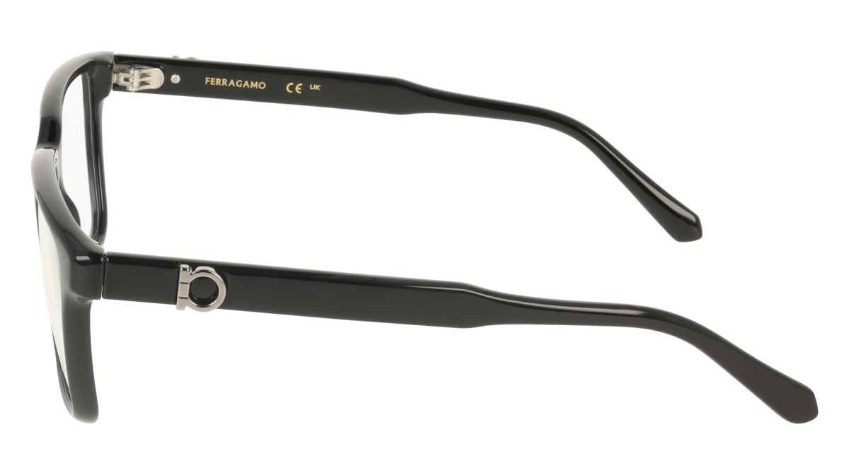 Eyeglasses Salvatore Ferragamo SF3028E (001) color black shape rectangle lenses colore - 1