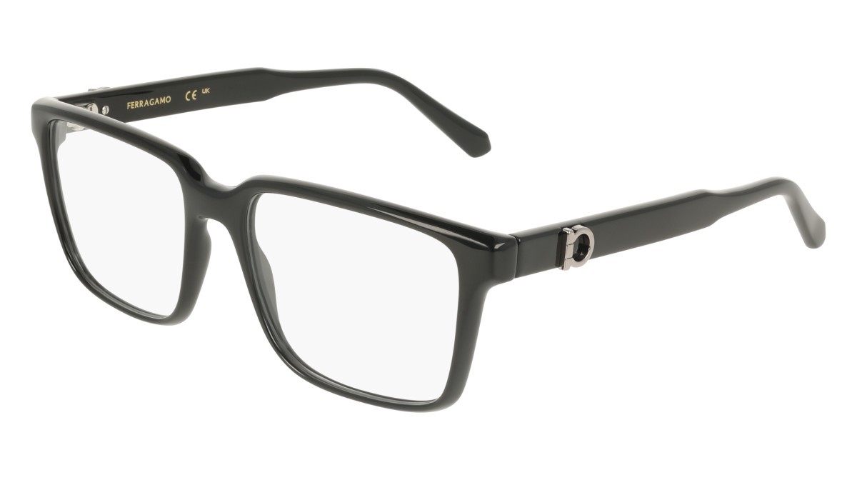 Eyeglasses Salvatore Ferragamo SF3028E (001) color black shape rectangle lenses colore - 1