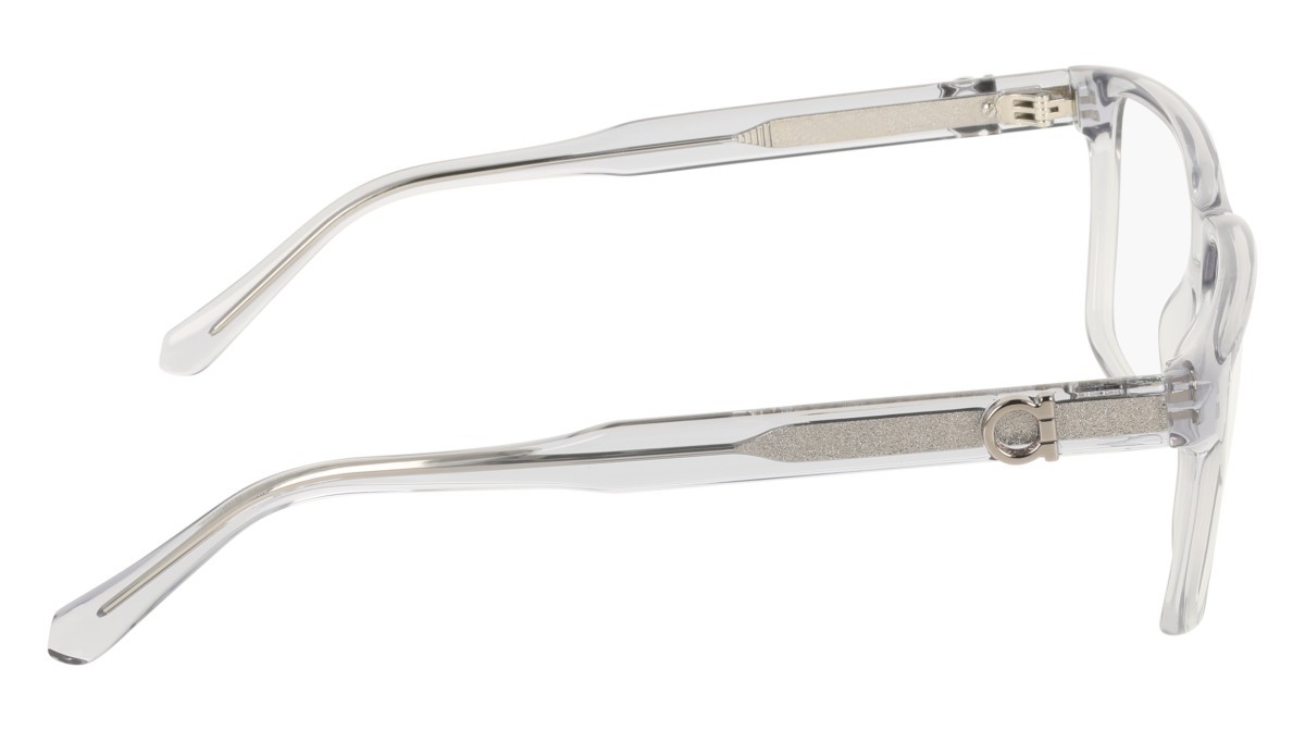 Eyeglasses Salvatore Ferragamo SF3028E (020) color transparent grey shape rectangle lenses colore - 2