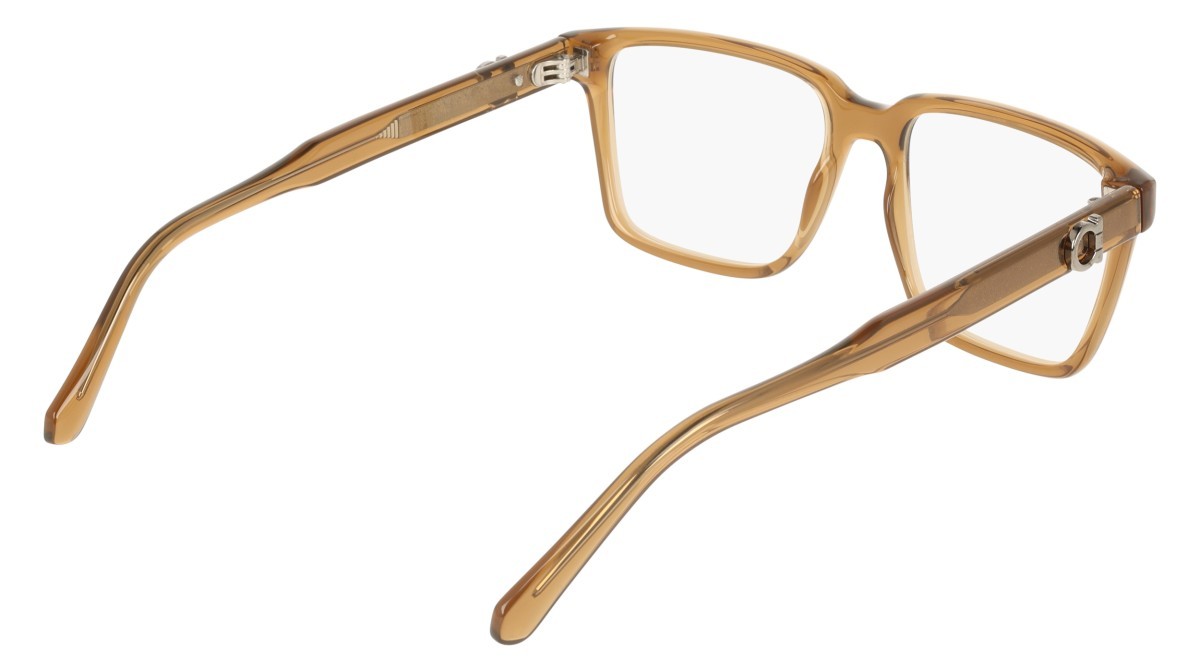Eyeglasses Salvatore Ferragamo SF3028E (278) color transparent sand shape rectangle lenses colore - 4