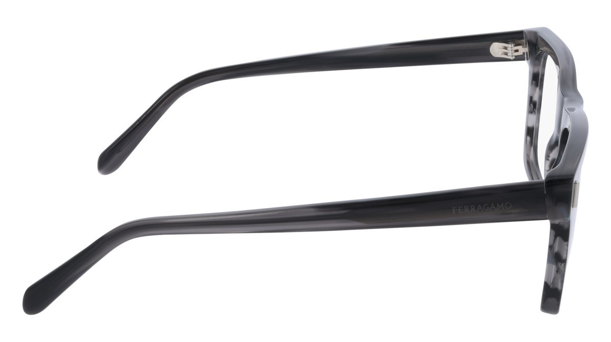 Eyeglasses Salvatore Ferragamo SF3029 (014) color striped grey shape rectangle lenses colore - 2