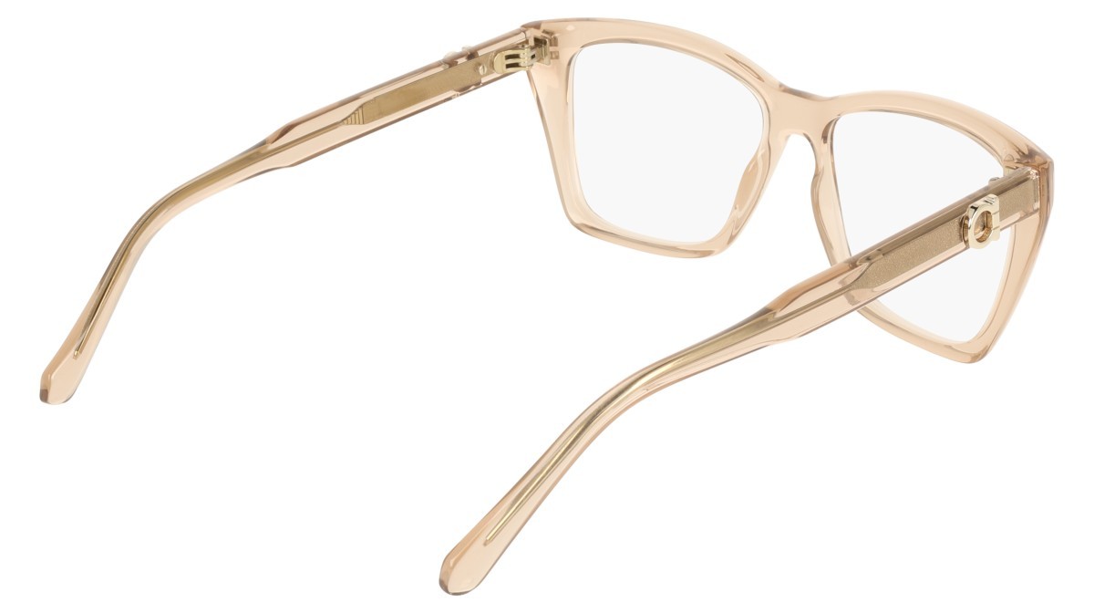 Brillen Salvatore Ferragamo SF3030E (259) farbe transparent beige form rechteckig gläser colore - 2