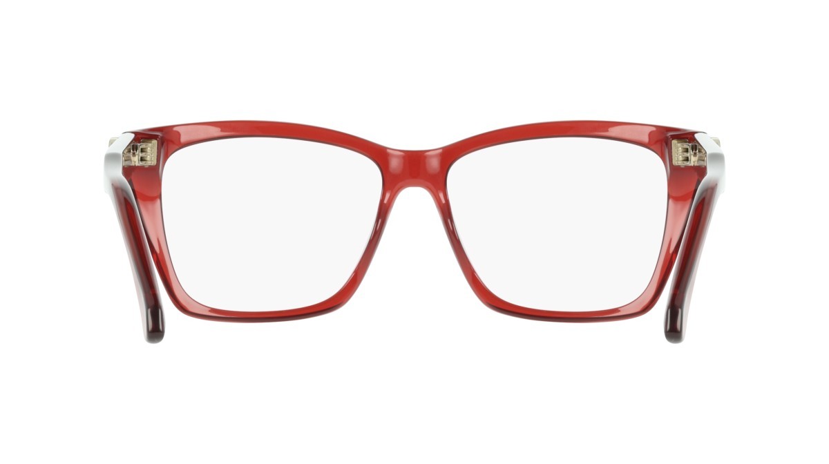 Eyeglasses Salvatore Ferragamo SF3030E (616) color transparent red shape rectangle lenses colore - 4