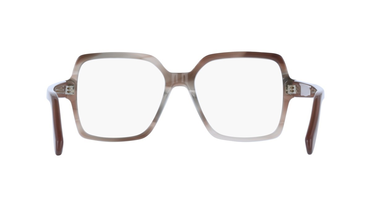 Brillen Salvatore Ferragamo SF3031 (013) farbe striped taupe nude form quadratisch gläser colore - 3