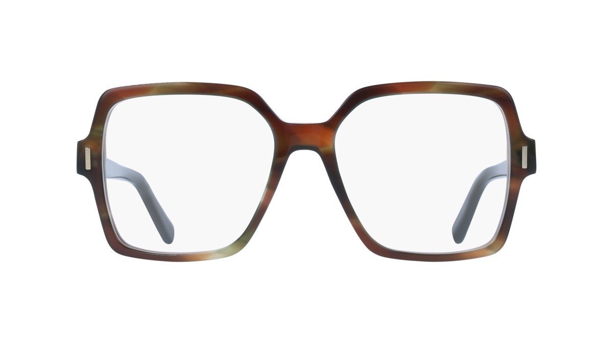 Eyeglasses Salvatore Ferragamo SF3031 (280) color striped brown green shape square lenses colore - 2