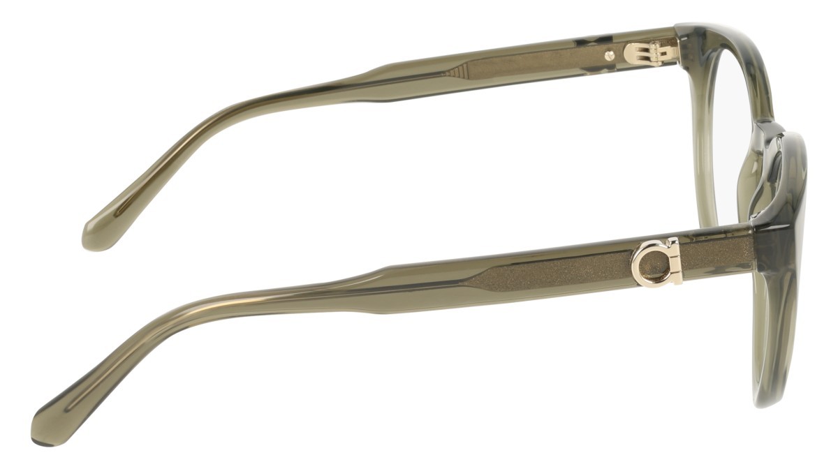 Eyeglasses Salvatore Ferragamo SF3032E (320) color transparent khaki shape pantos 