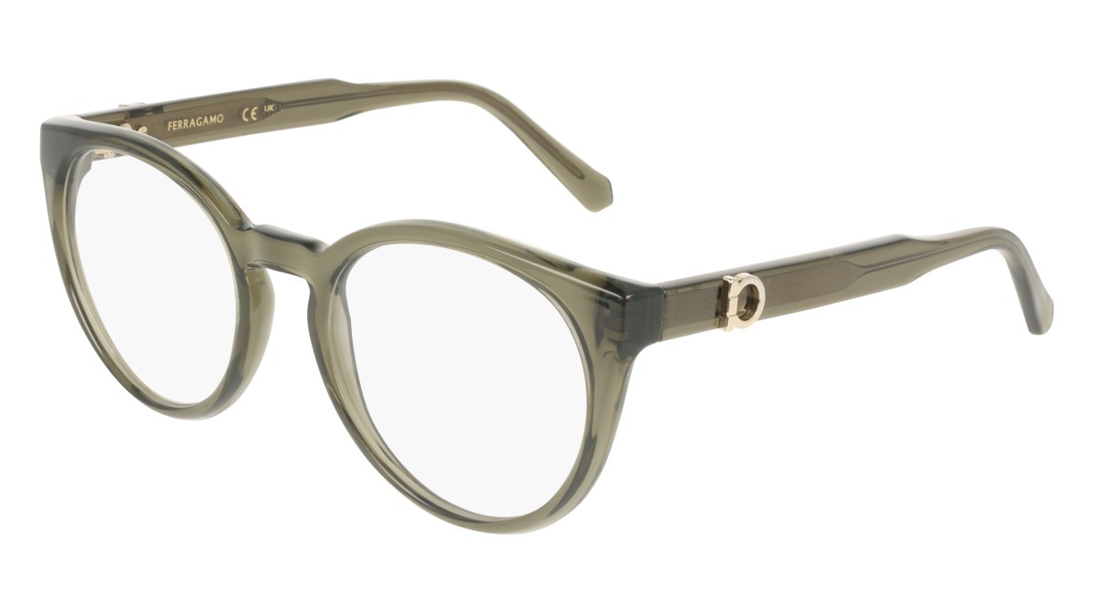 Eyeglasses Salvatore Ferragamo SF3032E (320) color transparent khaki shape pantos 