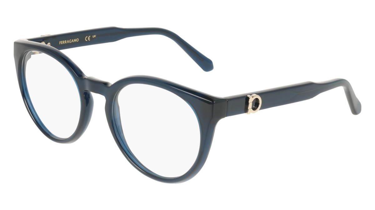 Eyeglasses Salvatore Ferragamo SF3032E (432) color transparent blue shape pantos 