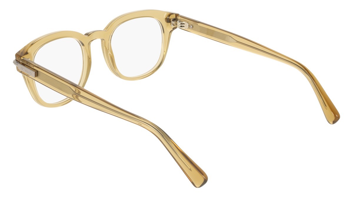 Eyeglasses Salvatore Ferragamo SF3033 (321) color transparent olive shape pantos lenses colore - 4